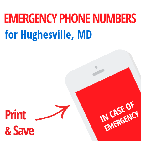 Important emergency numbers in Hughesville, MD