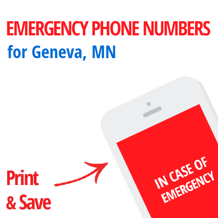 Important emergency numbers in Geneva, MN
