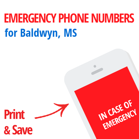 Important emergency numbers in Baldwyn, MS