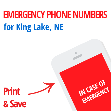 Important emergency numbers in King Lake, NE