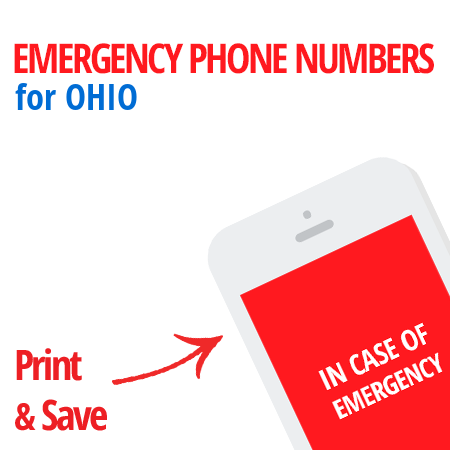 Important emergency numbers in Ohio