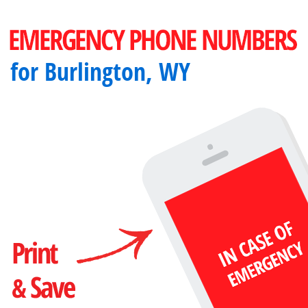 Important emergency numbers in Burlington, WY