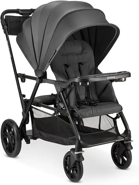 Joovy Caboose RS sit-and-stand double stroller in Jet