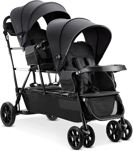 Joovy Big Caboose triple stroller with two front seats and rear bench