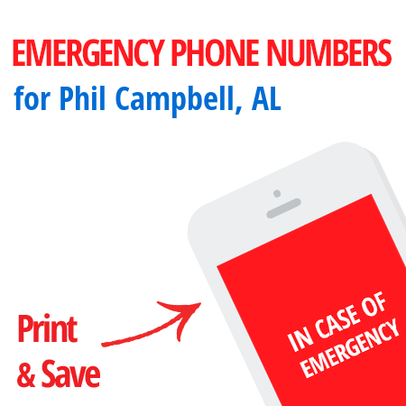 Important emergency numbers in Phil Campbell, AL