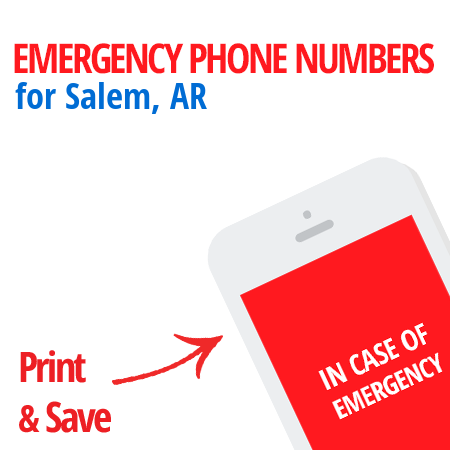 Important emergency numbers in Salem, AR