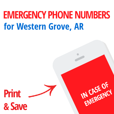 Important emergency numbers in Western Grove, AR