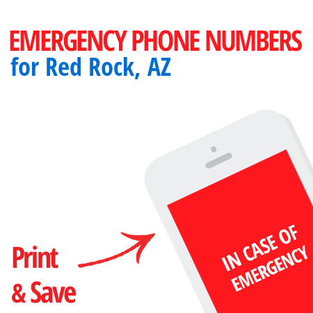 Important emergency numbers in Red Rock, AZ