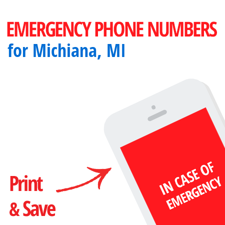 Important emergency numbers in Michiana, MI