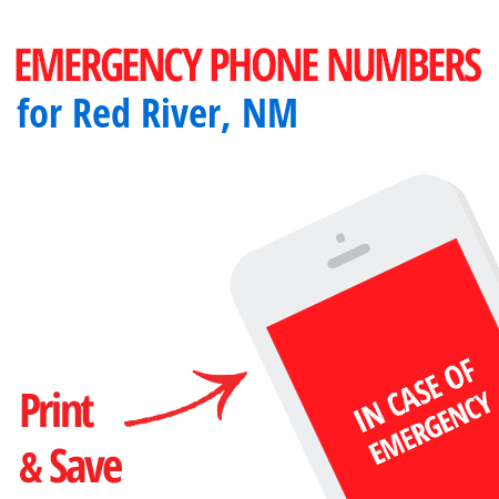 Important emergency numbers in Red River, NM