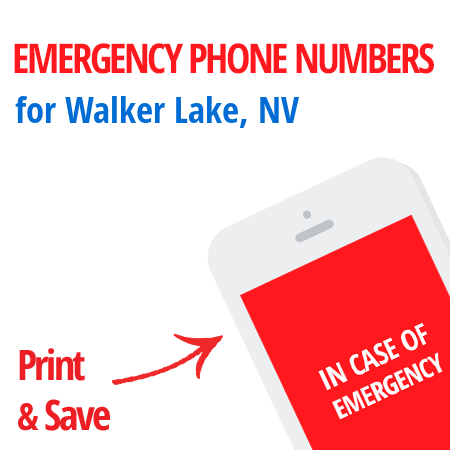 Important emergency numbers in Walker Lake, NV