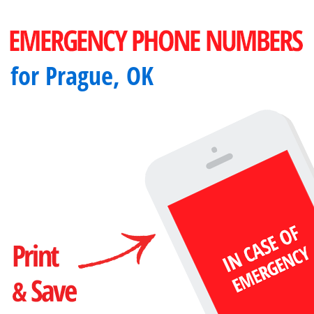 Important emergency numbers in Prague, OK