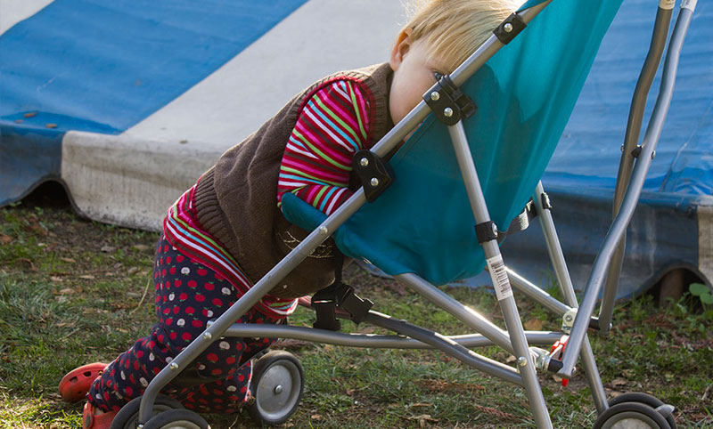 an umbrella stroller