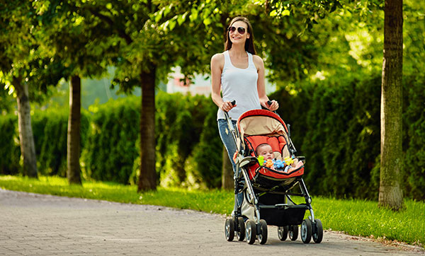 an umbrella stroller